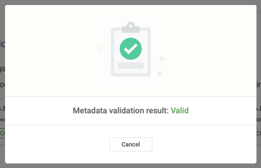 IPTManageResourceMetadataValidationReportValid